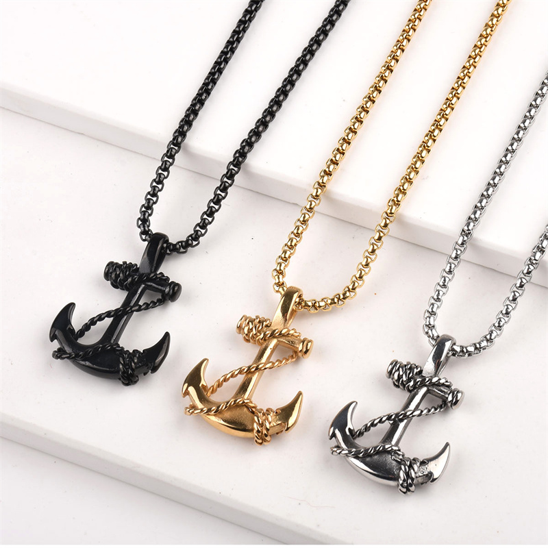 Battle Rope Anchor - Trendy Deniz Çapası Denizci Adam Kolye