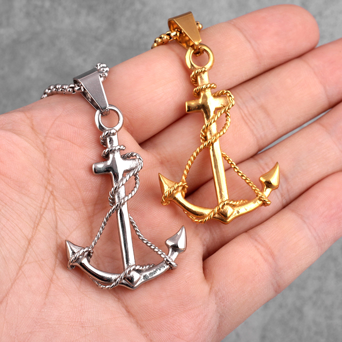Altın gümüş renk çapa erkek ko - Battle Rope Anchor incelemesi ve fiyatı
